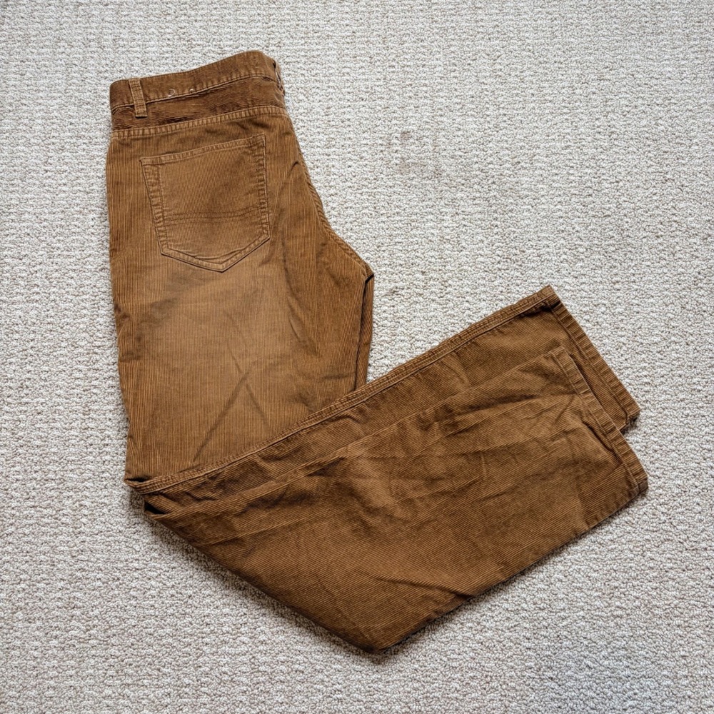 Brooks Brothers Mens Brown Corduroy Pants 34W 32L Straight Leg 100% Cotton